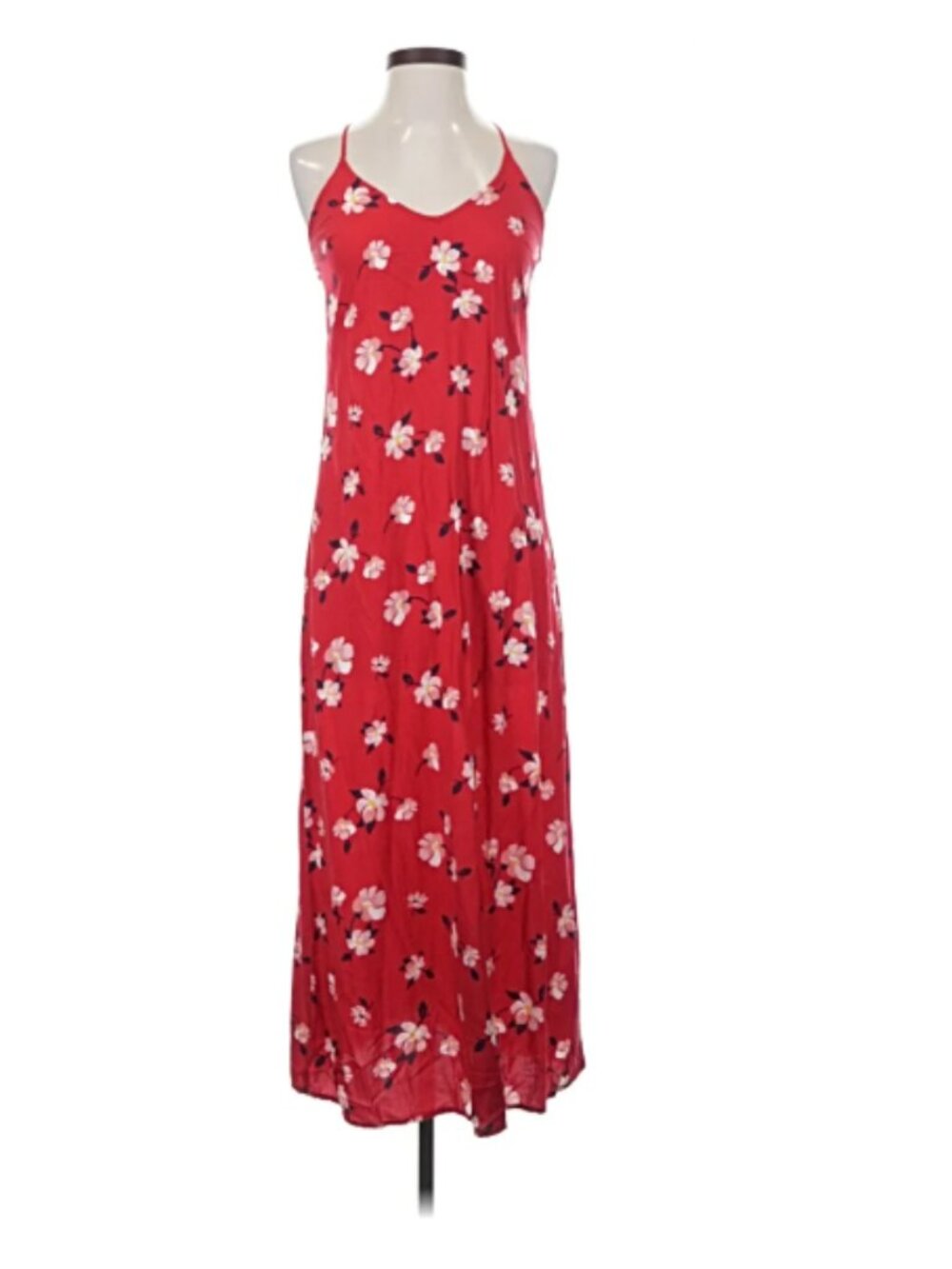 Old Navy Red Floral Maxi Dress SIZE M